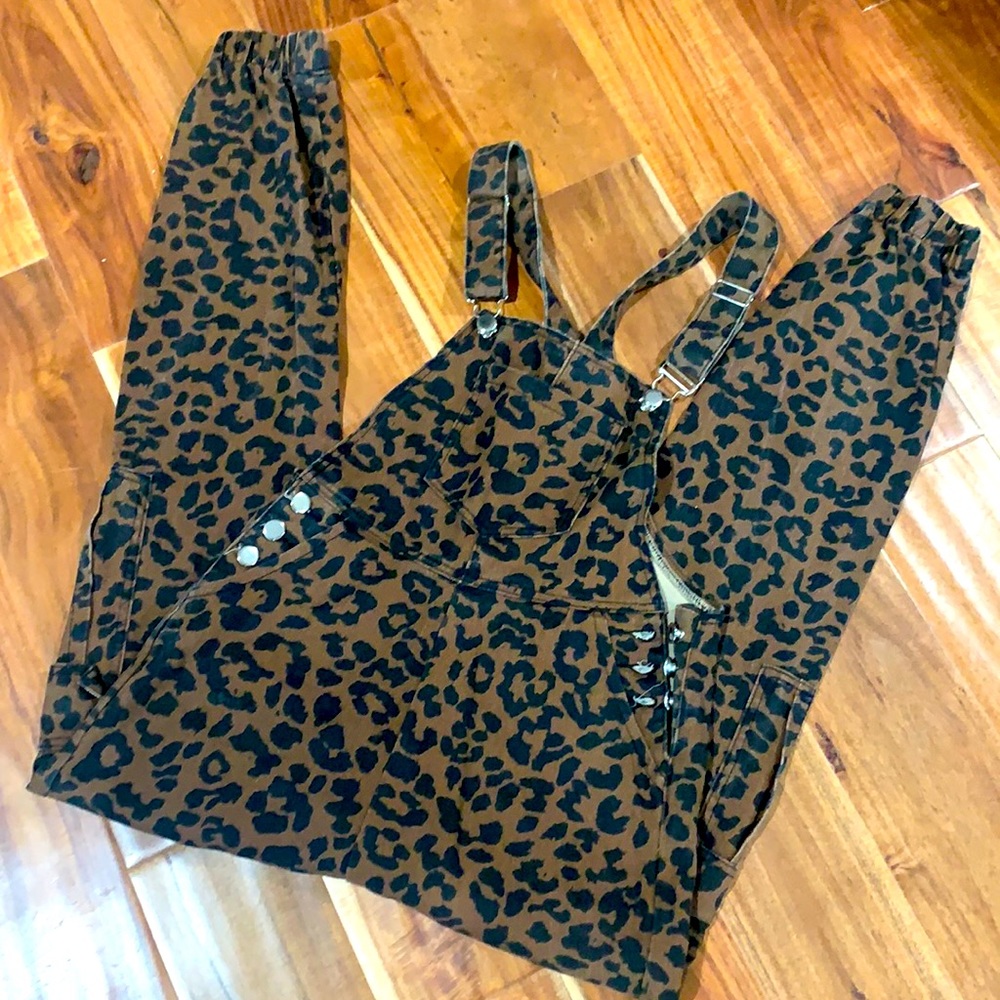Leopard Print Overalls